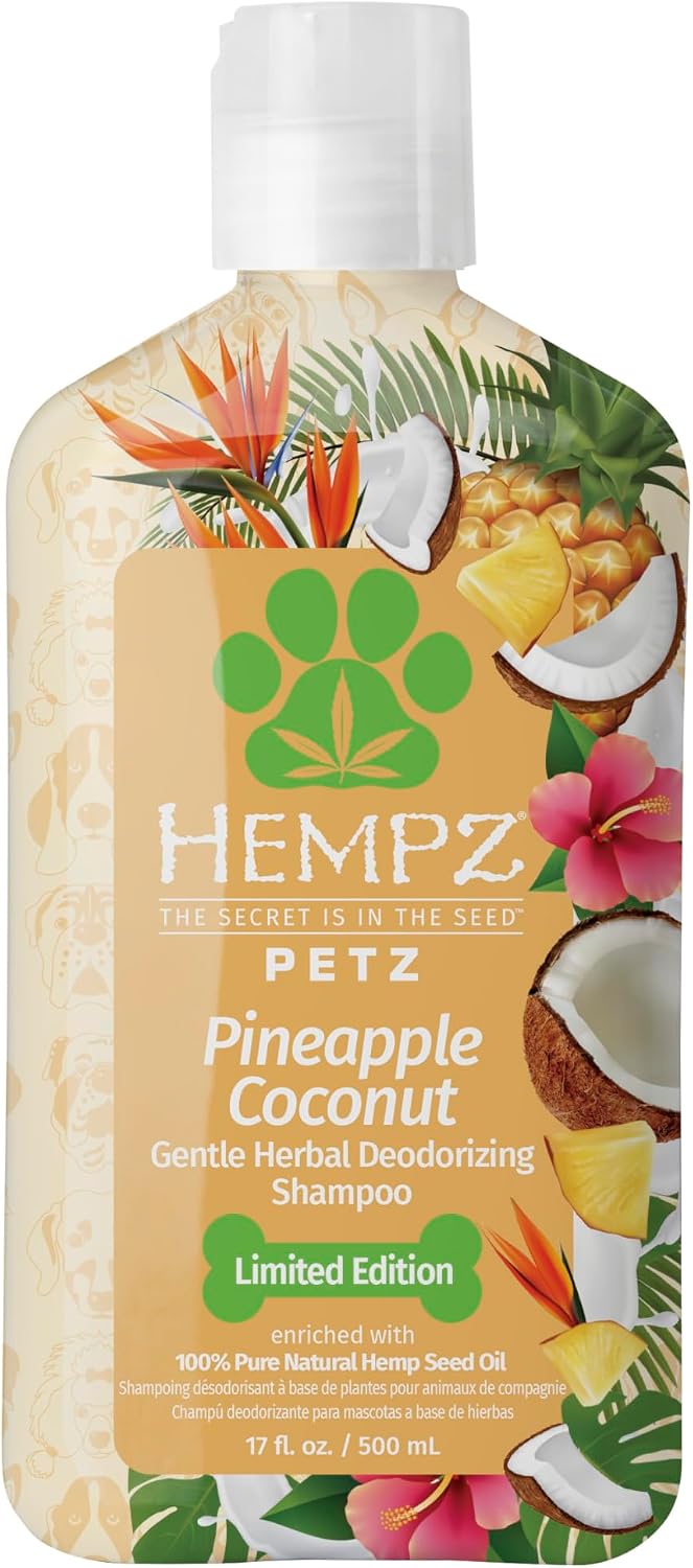 Hempz New Pet Shampoo, Scent, Tropical Pineapple Coconut, 17 oz.