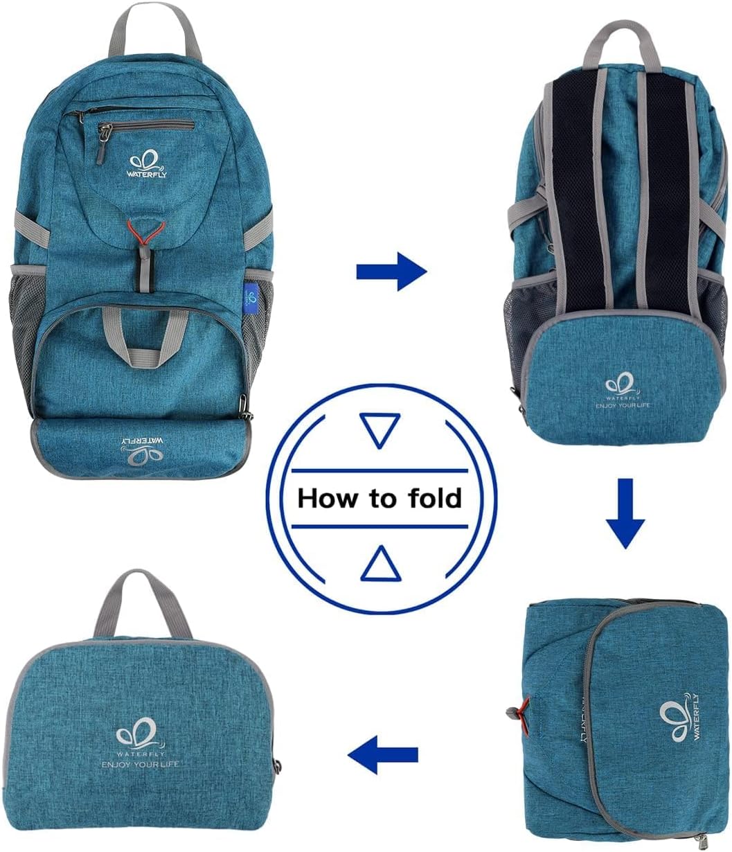 WATERFLY Small Lightweight Packable Backpack: 20l Hiking Daypack Man Woman