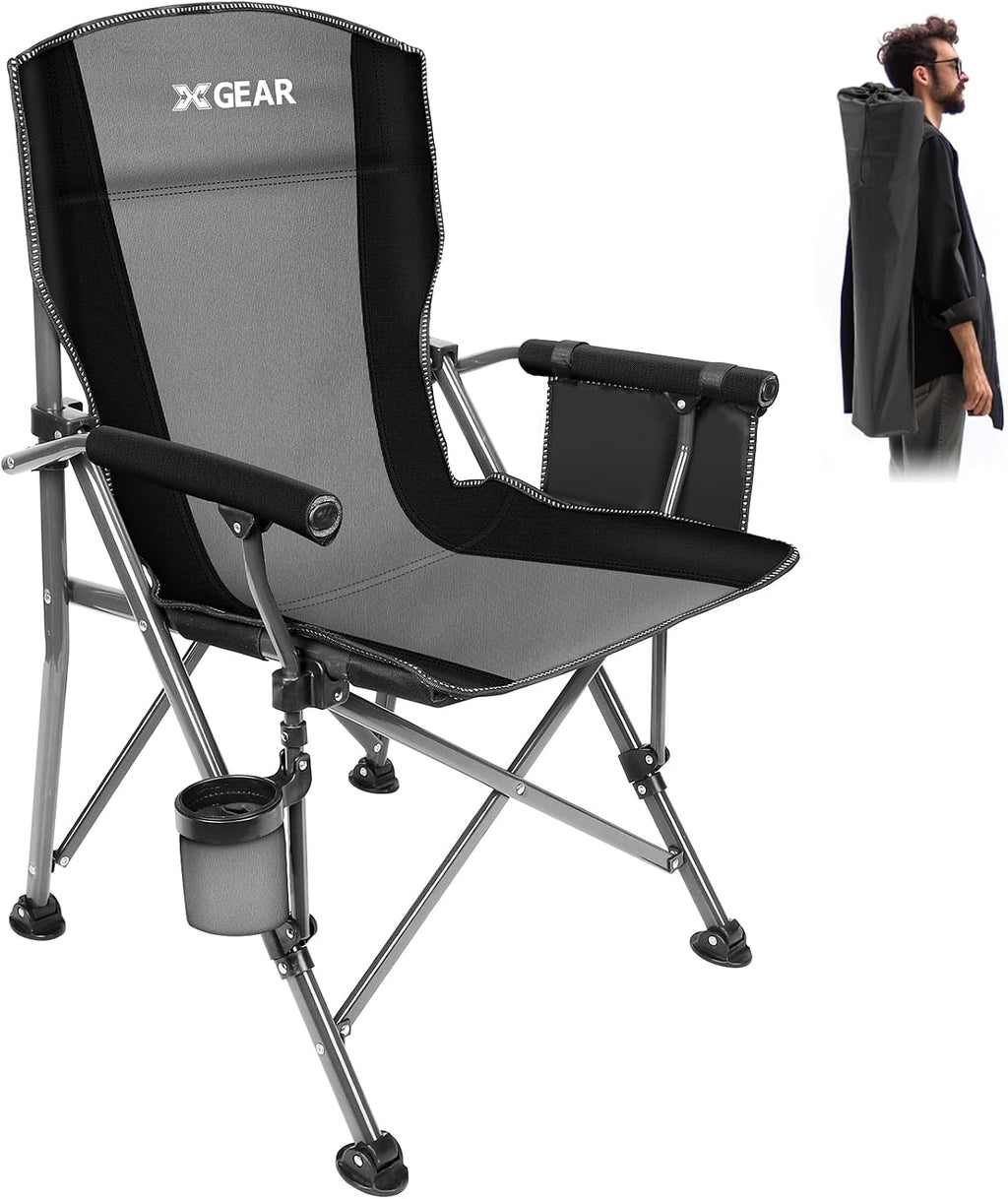 XGEAR Portable Camping Chair for Adutls Outdoor Camp Chairs,Blue