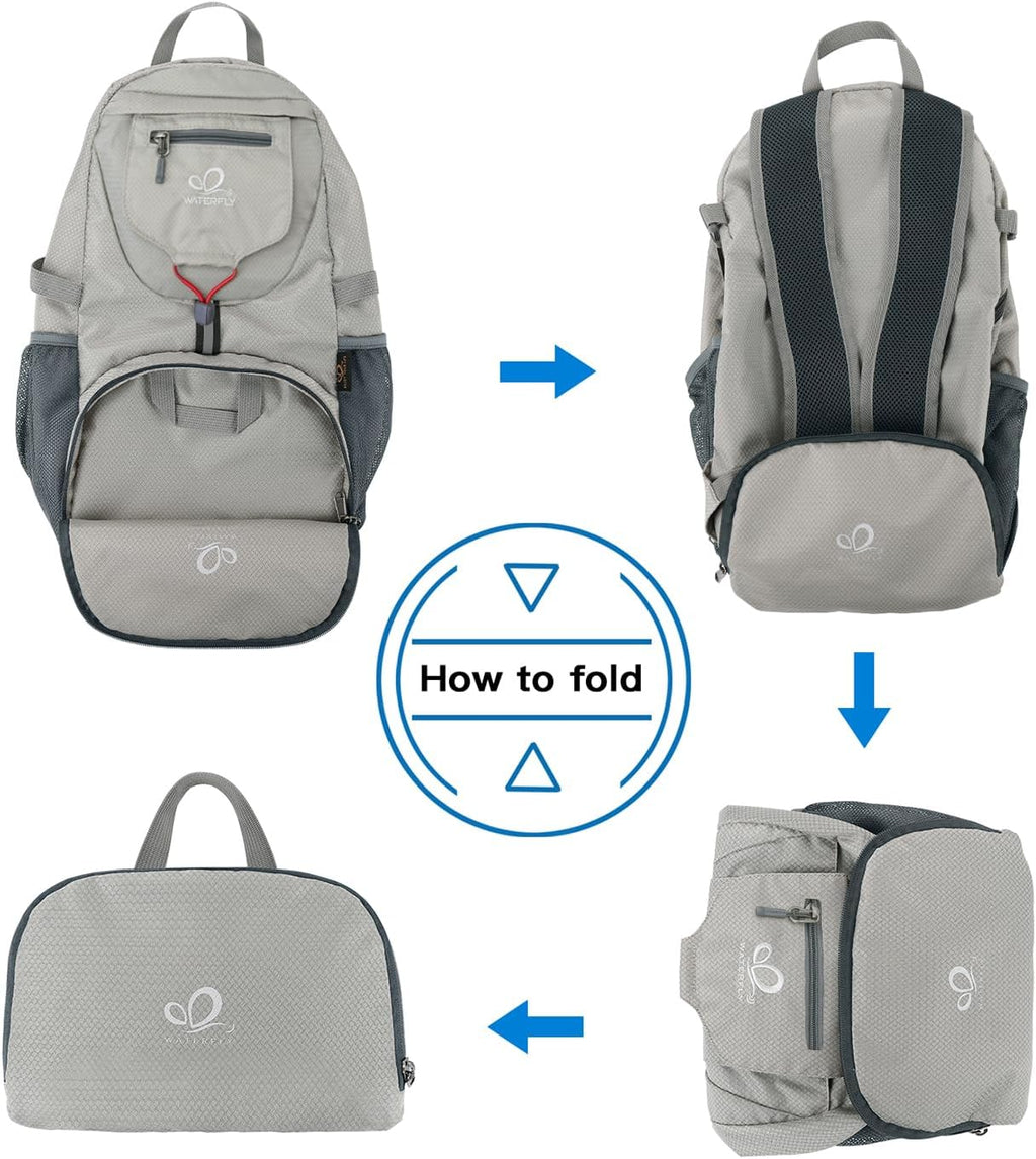 WATERFLY Small Lightweight Packable Backpack: 20l Hiking Daypack Man Woman