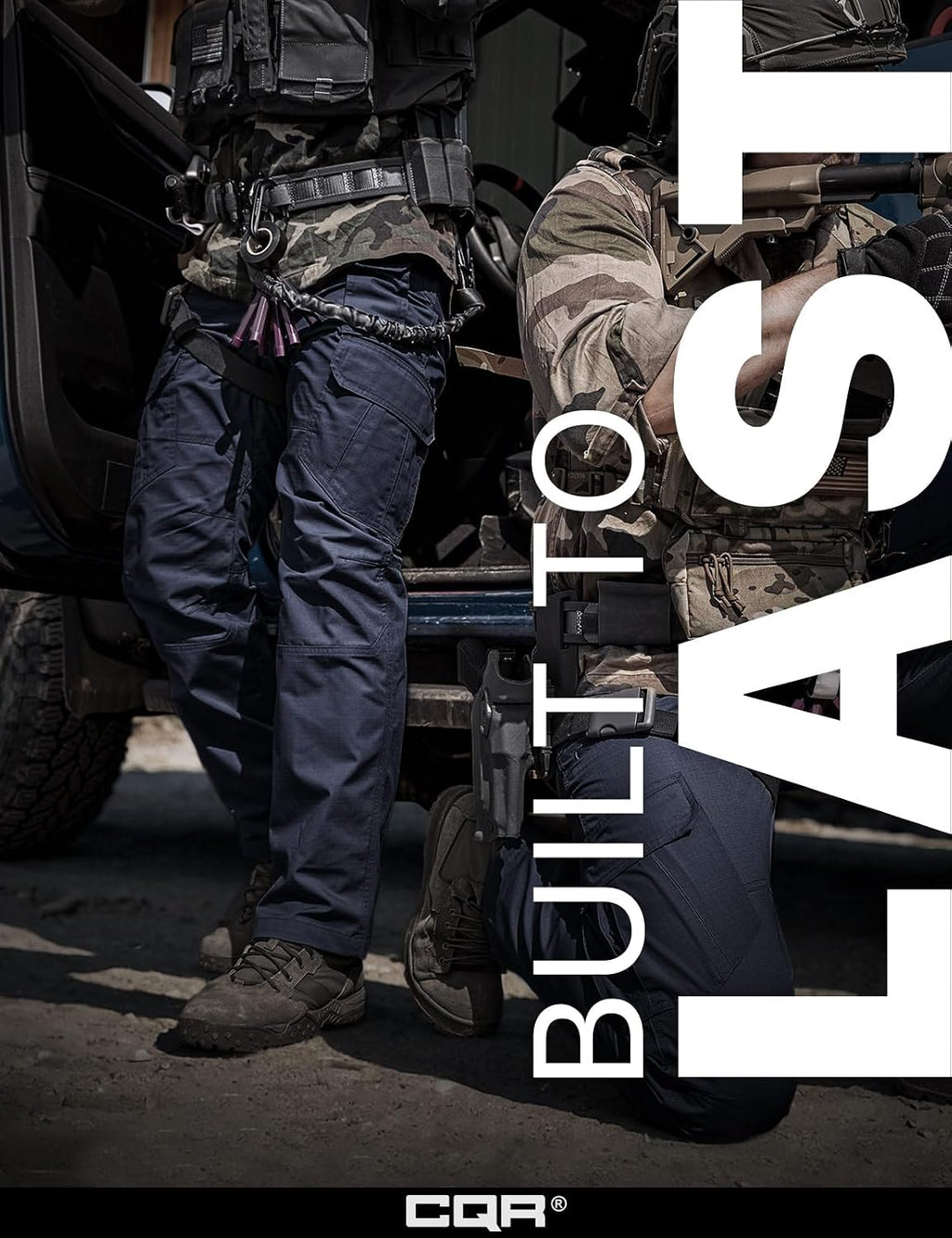 CQR Men's Tactical Pants, Water Resistant Ripstop Cargo Pants, Lightweight EDC Work Hiking Pants, Outdoor Apparel