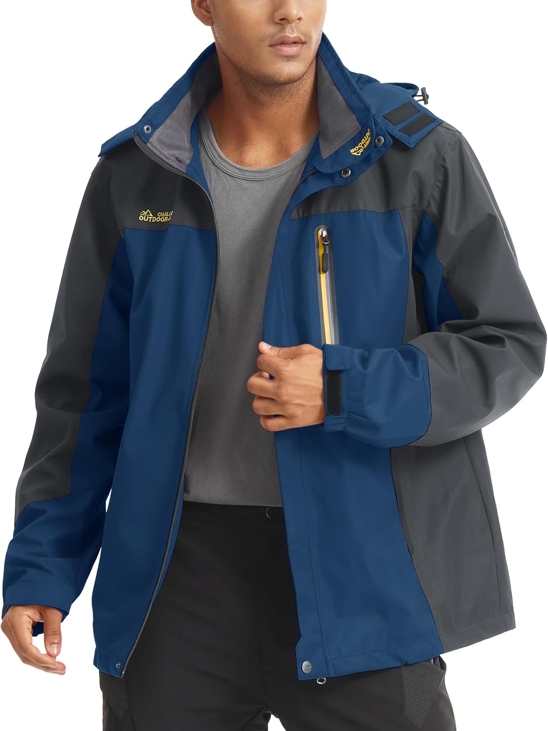 MAGCOMSEN Men's Rain Jacket Lightweight Windbreaker Fishing Raincoat