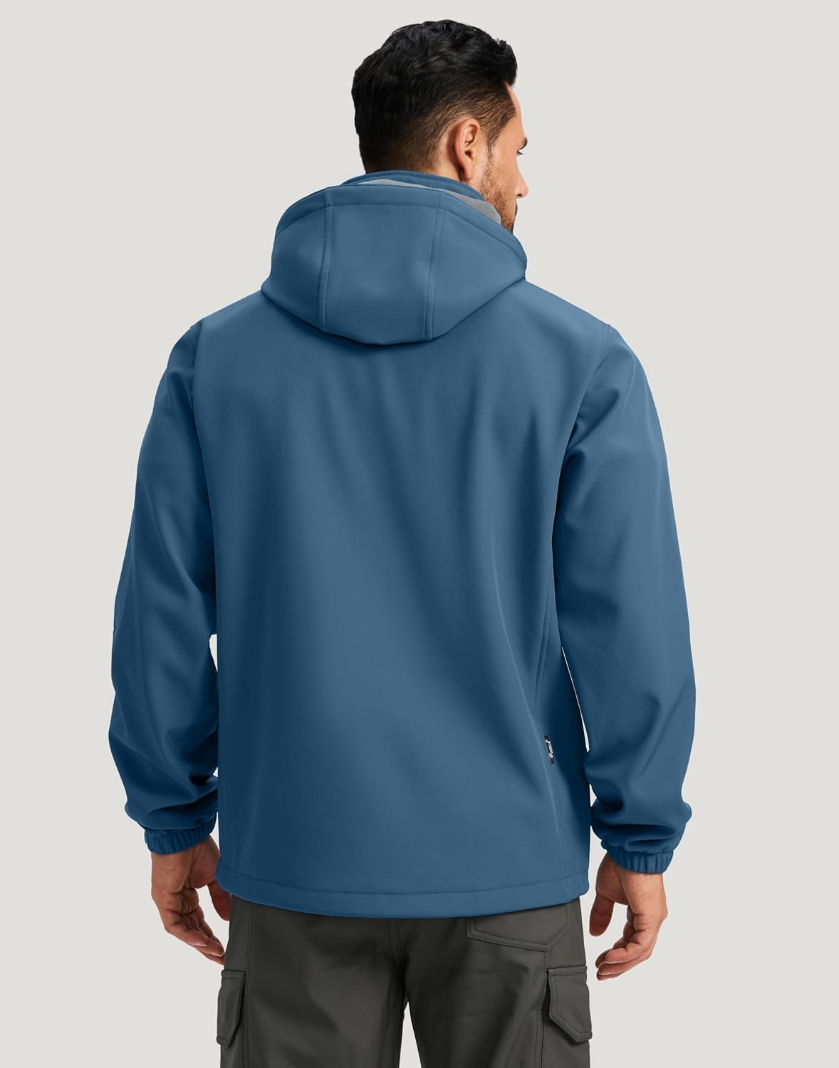 Pudolla Men's Softshell Jacket Hooded Fleece Lined Coats for Outdoor Work