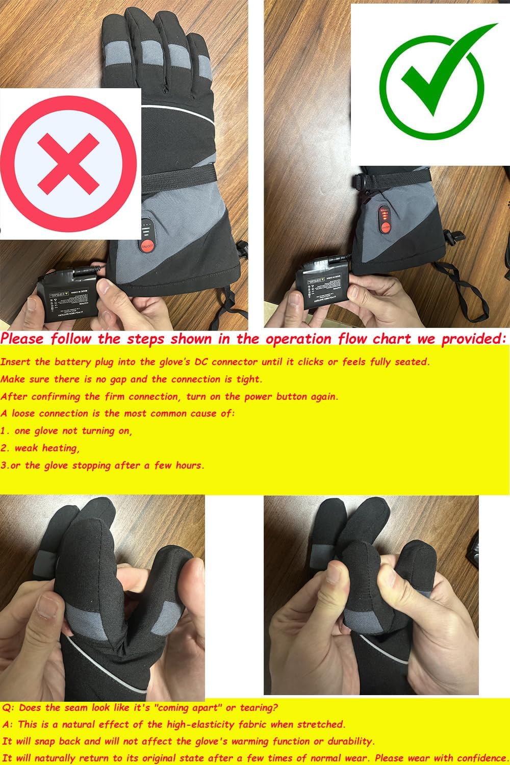 Rechargeable Heated Gloves for Men Women Hand Warmers Winter Ski Gloves