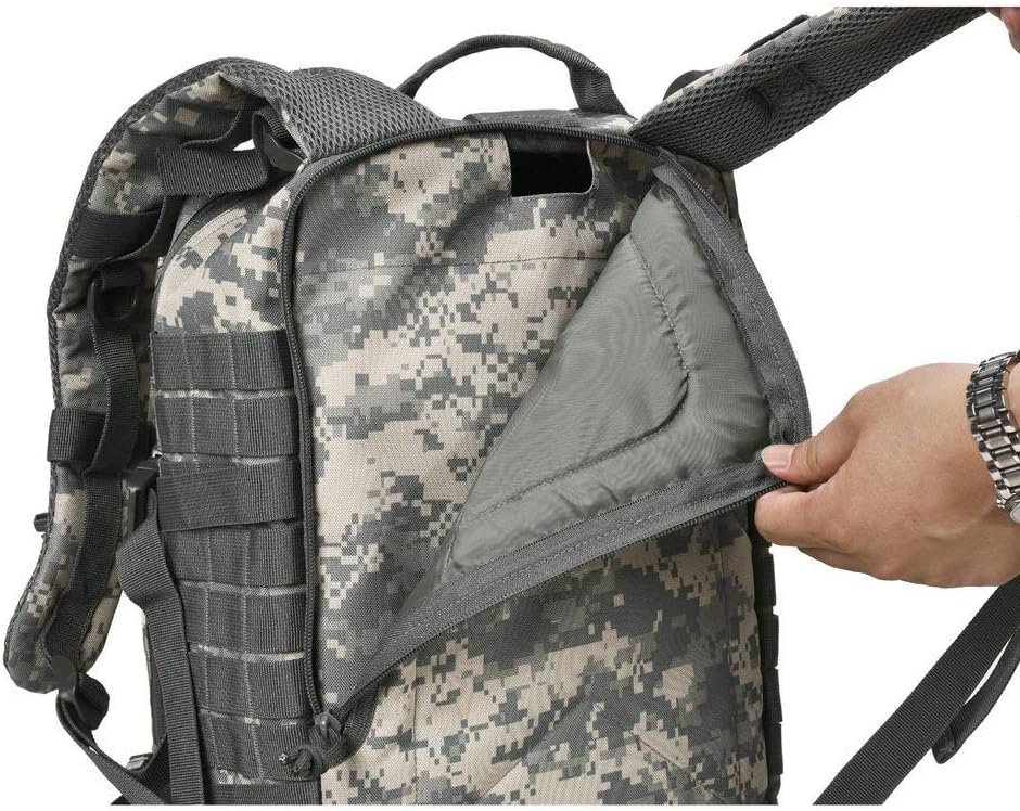 REEBOW GEAR 38L Tactical Backpack for Men 3 Day Military Bug Out Bag | Camouflage Grey, Large Heavy Duty Backpacks, MOLLE Straps, Survival Sports Rucksack,for Sports Outdoor Trekking Hiking Travel