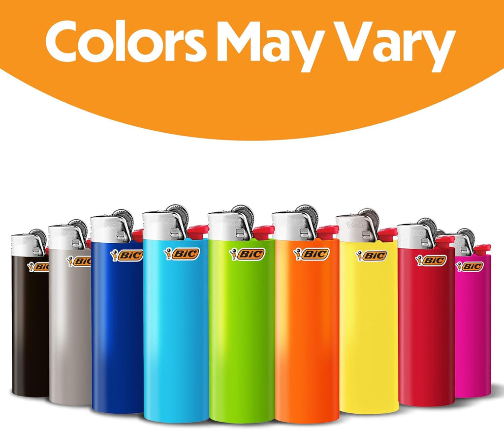 BIC Maxi Pocket Lighters, Long-Lasting, Safe, Assorted Colors, 15-Pack