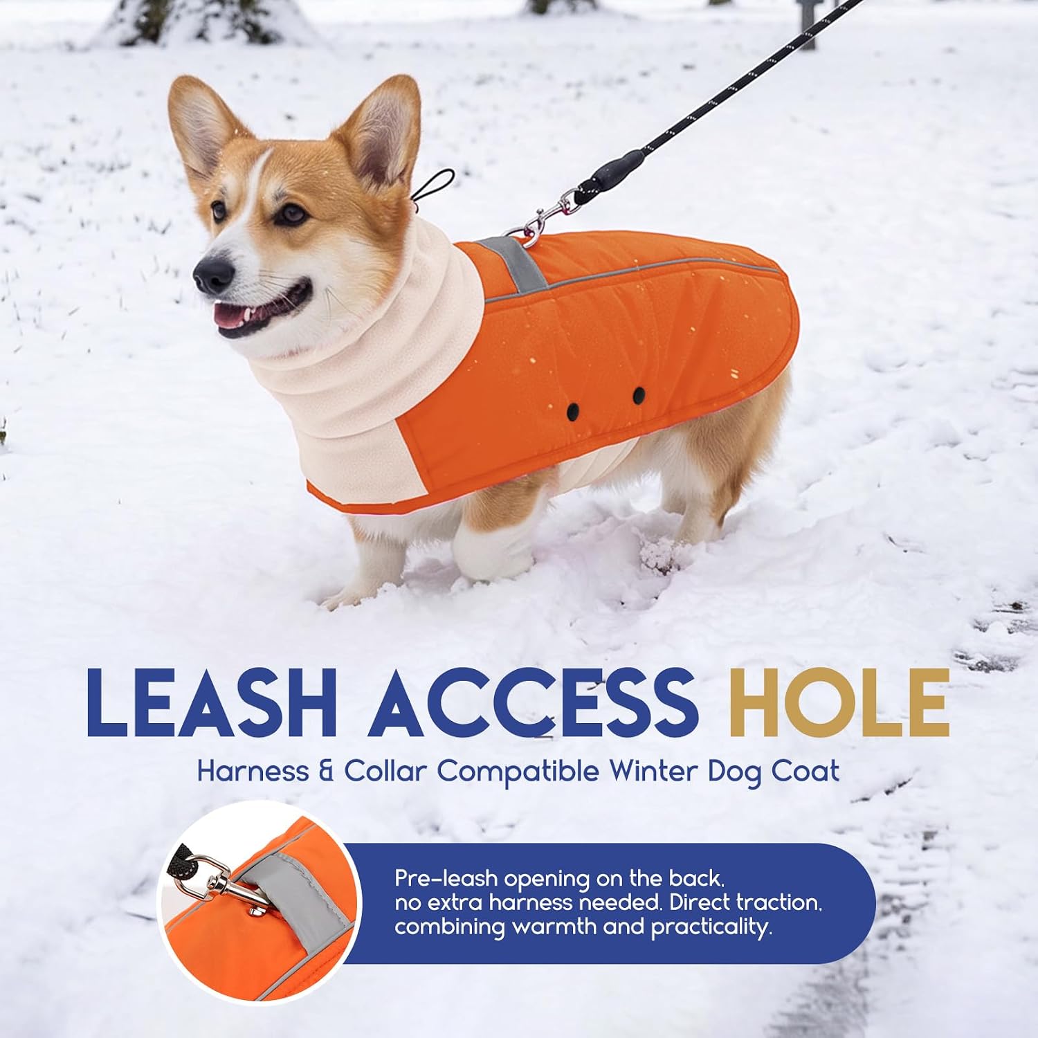 ASENKU Dog Coat Turtleneck Dog Winter Jacket for Small Medium Large Dogs