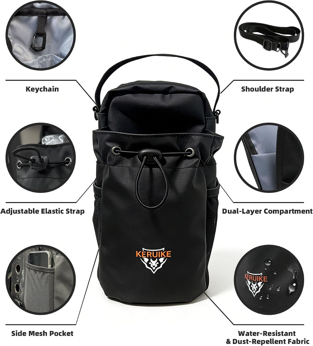 Magnetic Gym Bag Water Bottle Holder for 20-60oz Bottles, Tumblers
