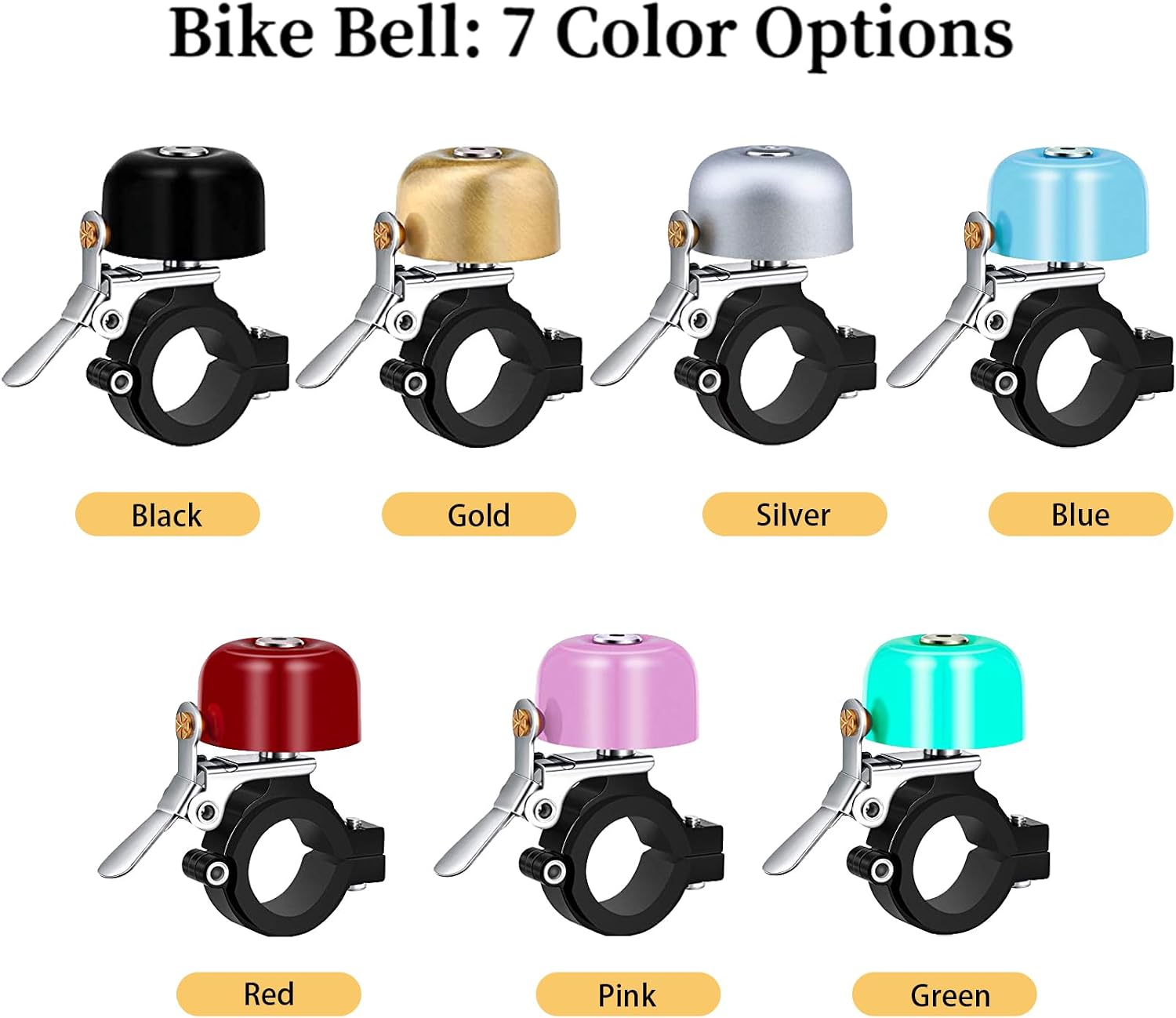 Greallthy Bike Bell Classic Brass Bicycle Bell,Bike Bells for Adults Youth, Loud Retro Bell for Road & Mountain Bikes, Universal Handlebar Fit