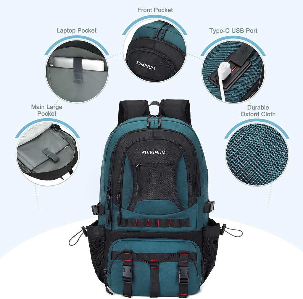Hiking Daypack Camping Expandable Travel Backpack Men Women 40L