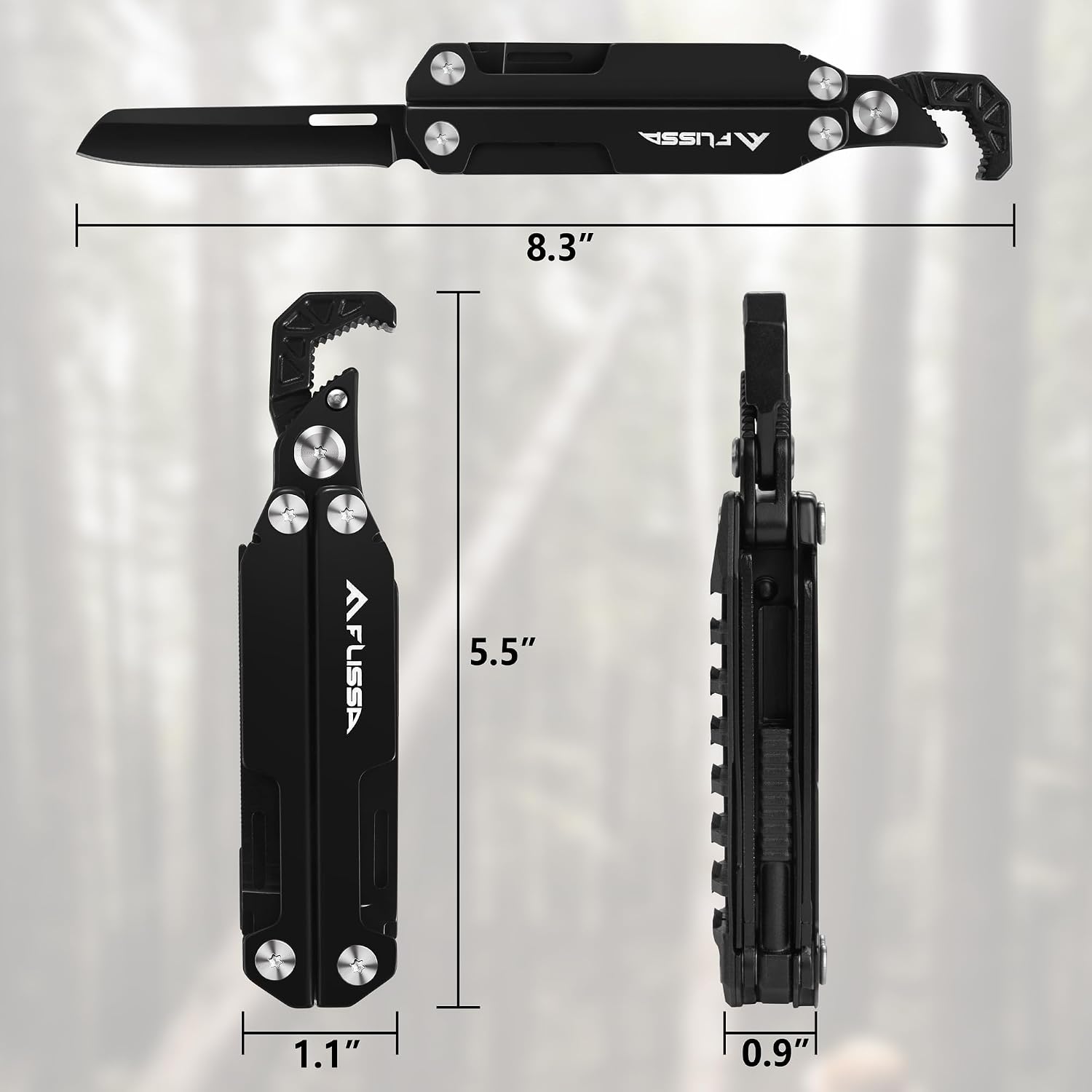 FLISSA Multitool Wrench, 16-In-1 EDC Multi Tool