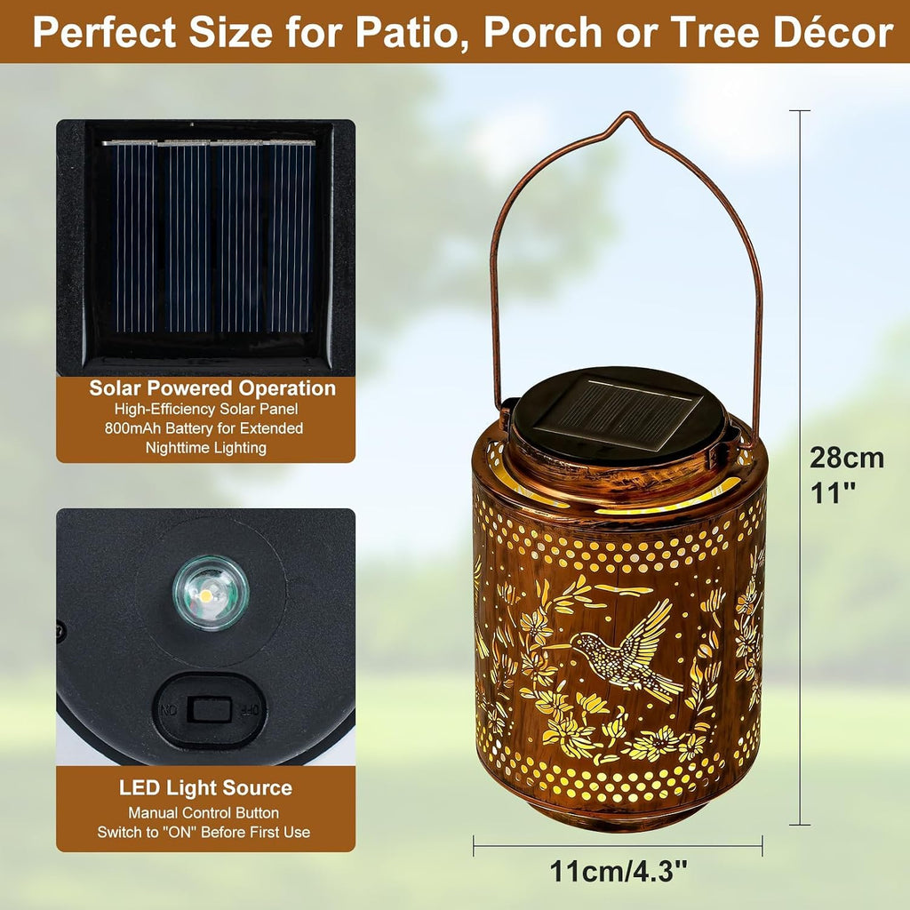 Hummingbird Solar Lanterns, Birthday Gifts for Women Mom Grandma
