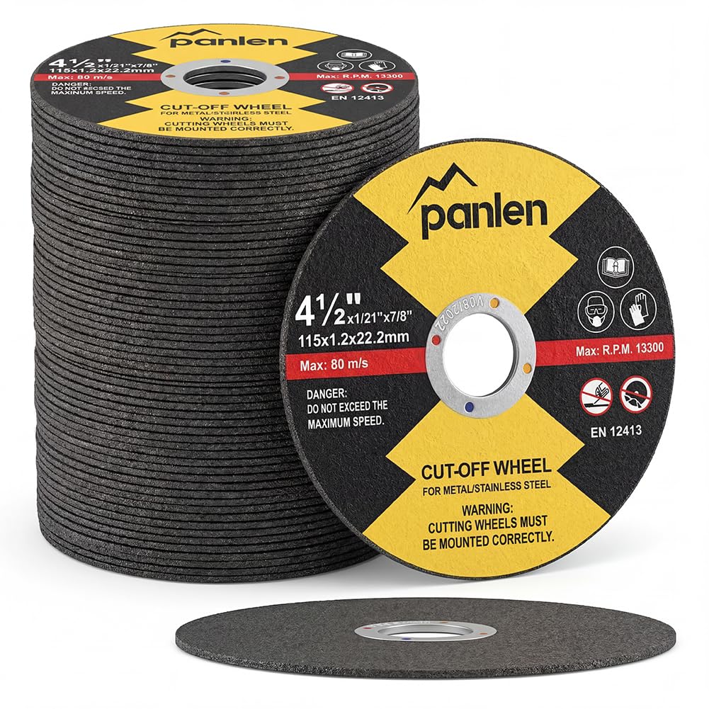 Cut Off Wheels 4 1/2 Inch, 100 Pack, 4.5" Angle Grinder Blade
