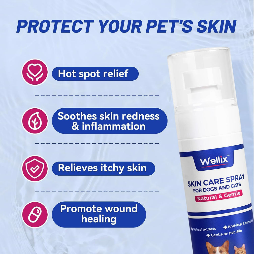 Wellix Hot Spot Treatment & Itch Relief Spray for Dogs & Cats - 3.38 fl oz