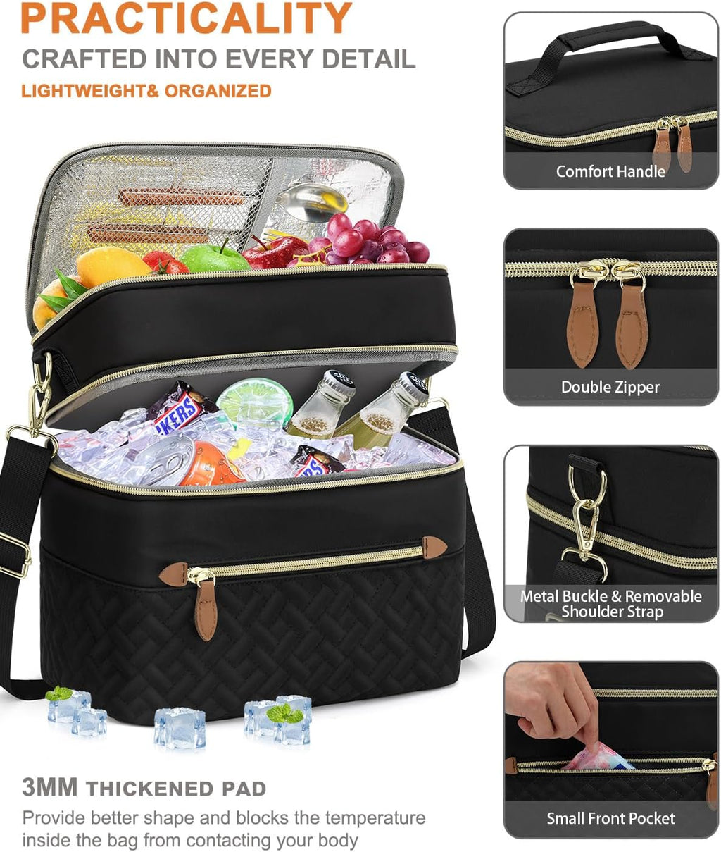 Capolo Lunch Bag for Women Men Insulated Lunch Tote Leakproof Lunchbox Bags