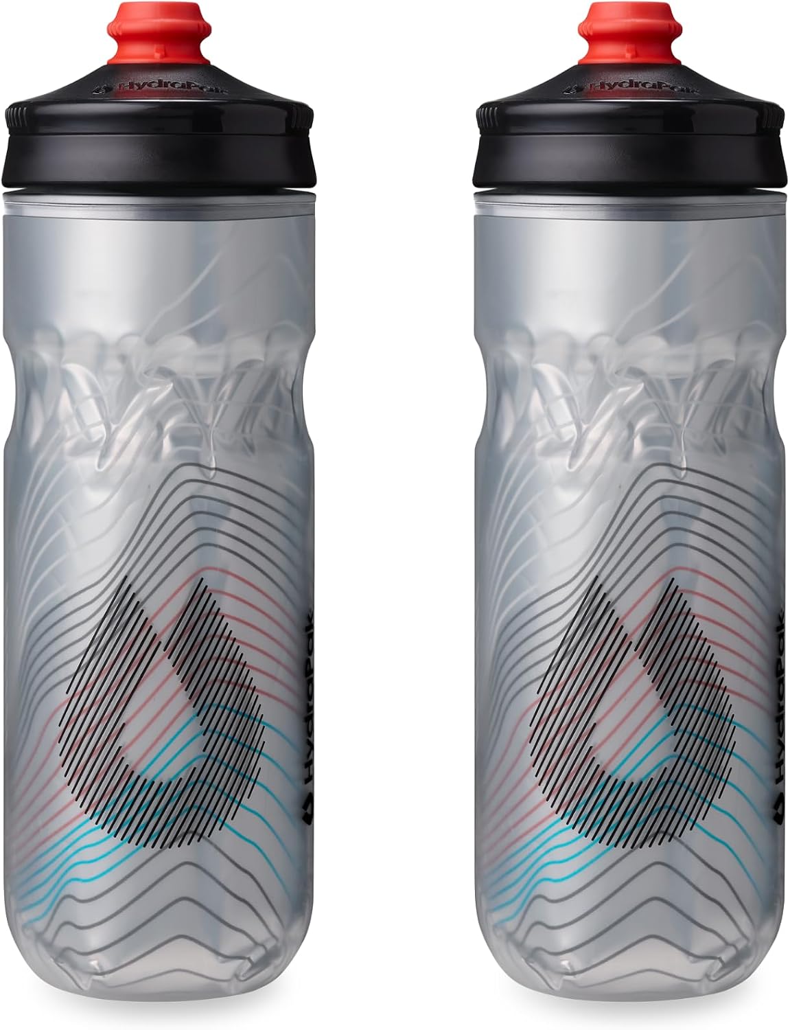 HydraPak Polar Surge Insulated Bike Water Bottle (20oz, Ascent Silver)