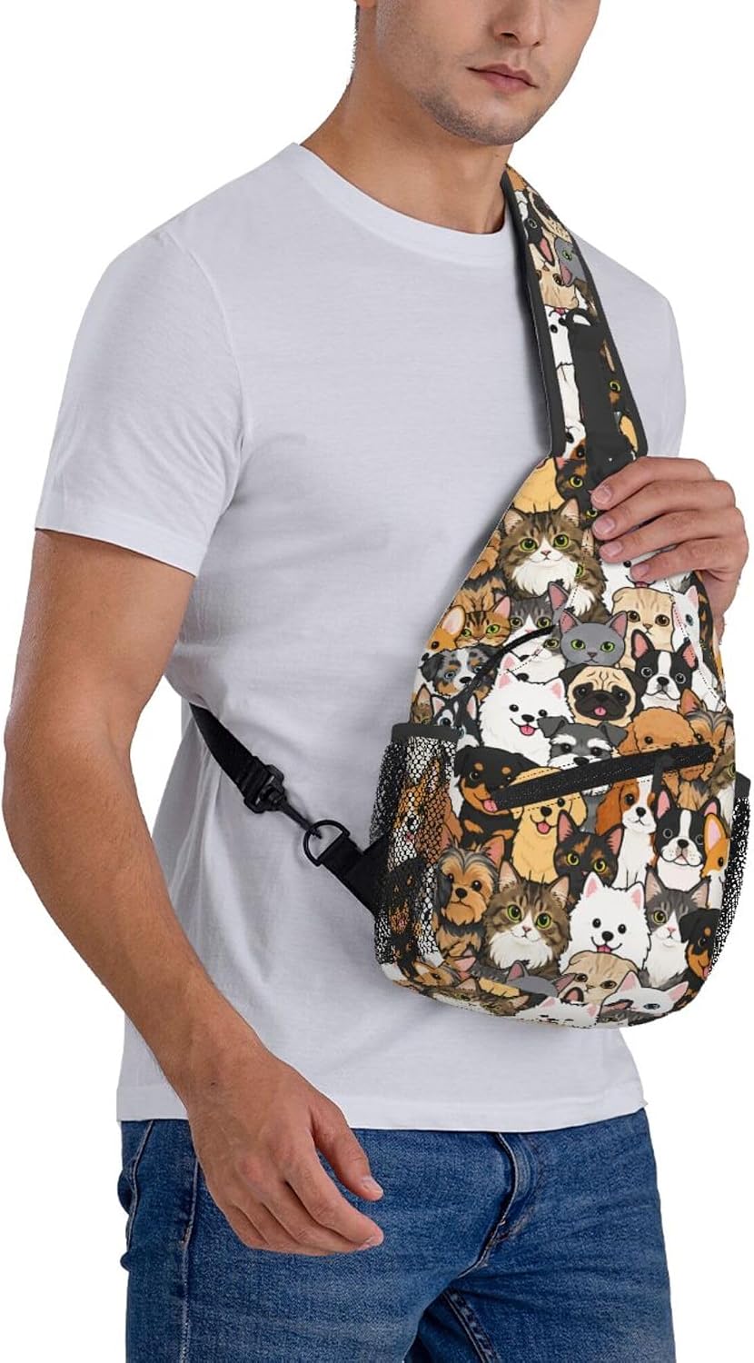 Sling Backpack Unisex Crossbody Chest Bag Shoulder Chest Bag For Women Men Hiking Travel