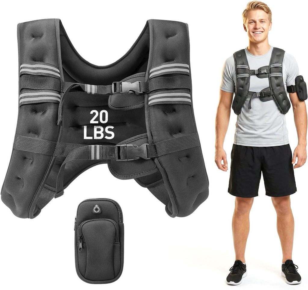 Weighted Vest for Women Men, Weight Vest for Walking, Adjustable Weight Training Vest for Workout, Running, Exercise