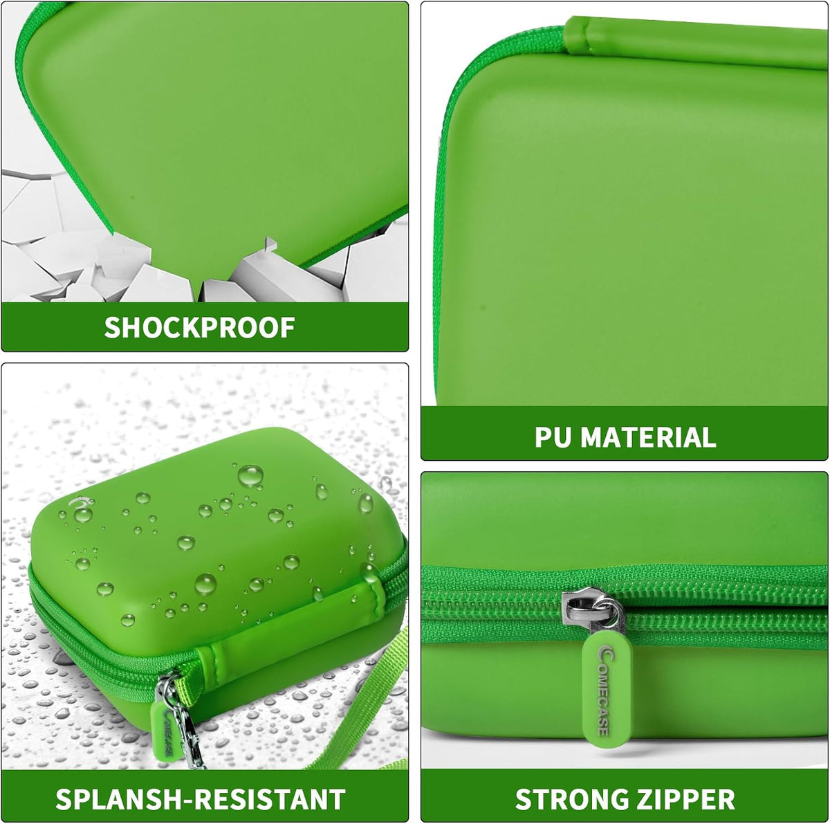Comecase Digital Camera Case for Kodak PIXPRO FZ45 FZ55, Grass Green