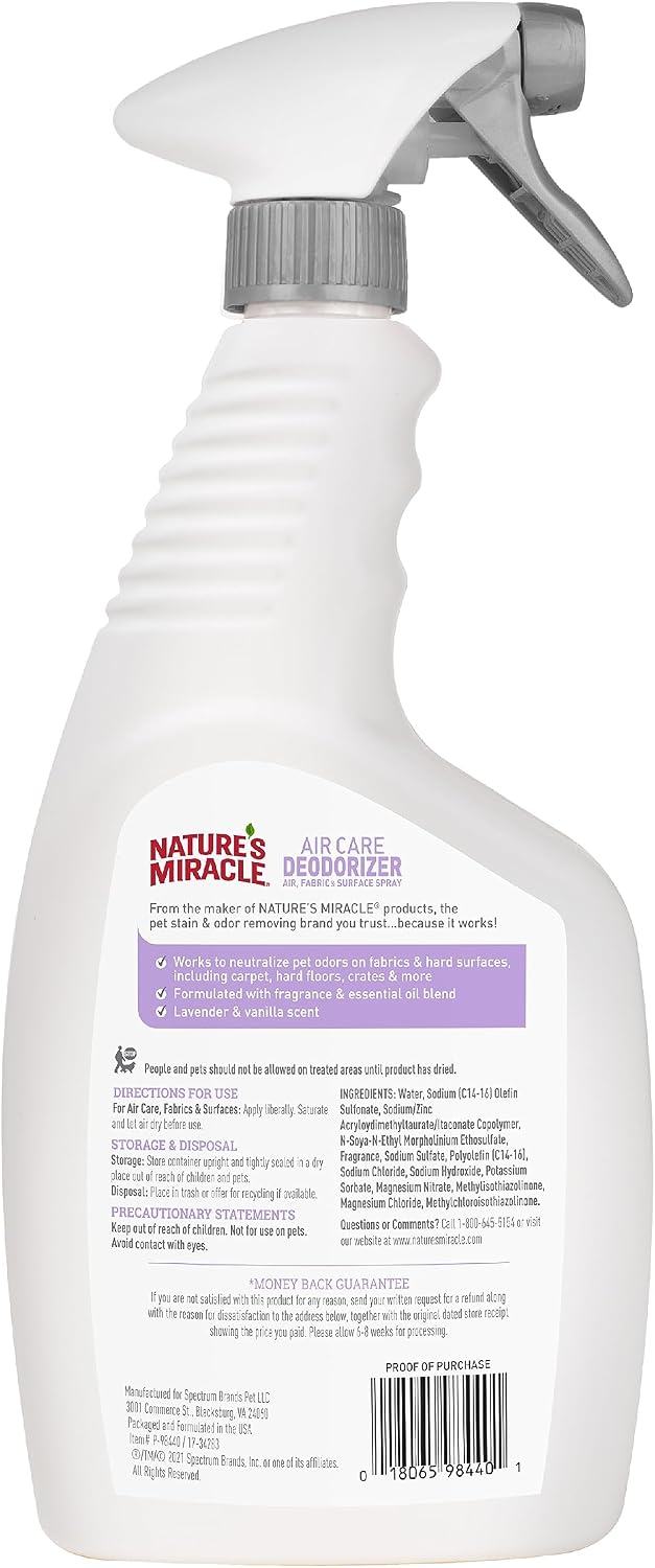 Nature's Miracle Air Care Spray for Multiple Surfaces, 24 oz