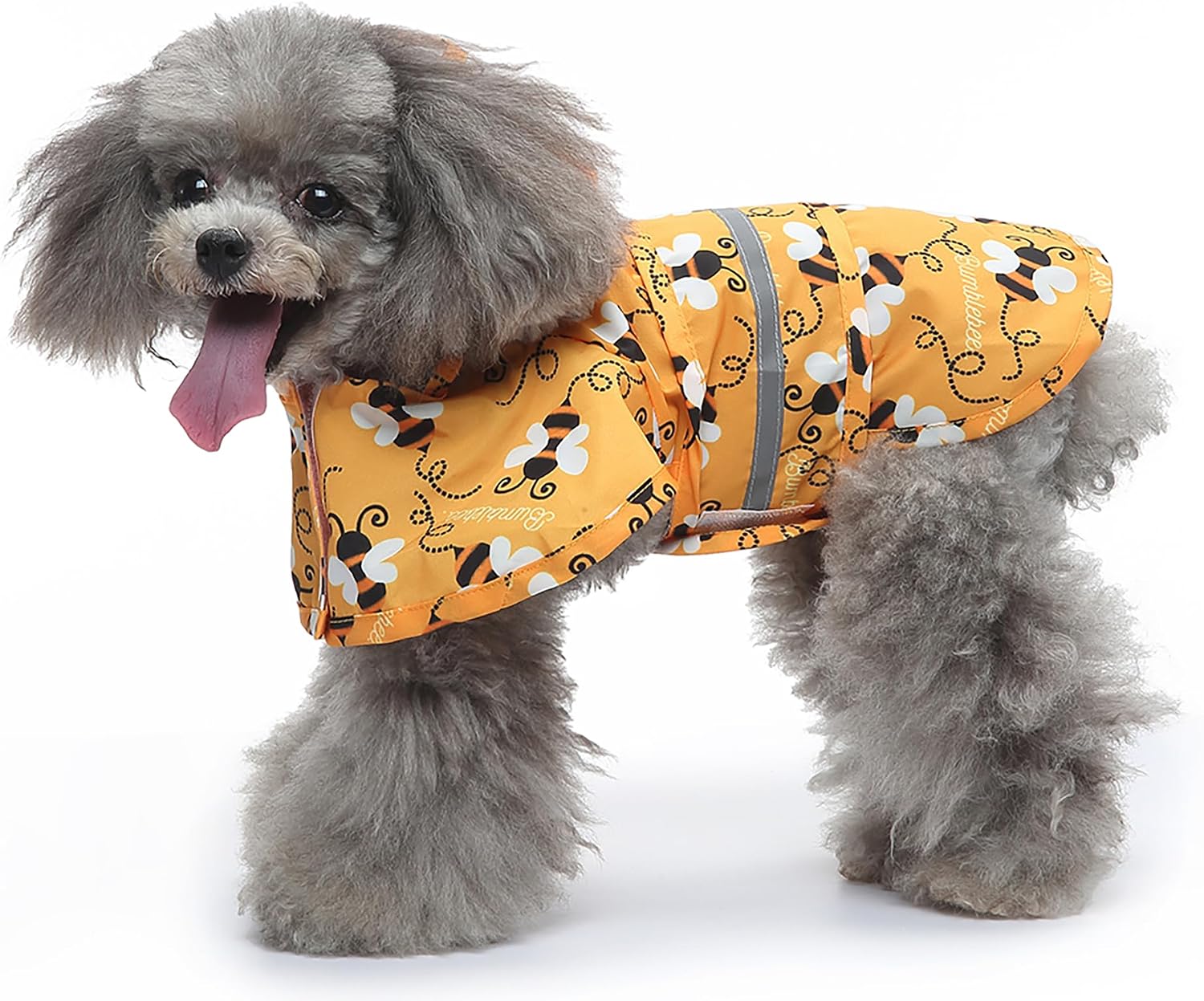 Dog Raincoat Hooded Reflective Waterproof Slicker Poncho