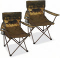 Camping Chairs 2 Pack with Animal Print,Folding Lawn Chair with Cup Holder & Carry Bag for Outdoor,Sports,Beach,Fishing,Sports