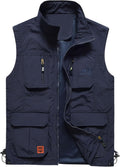 Flygo Men's Lightweight Outdoor Travel Work Fishing Vest with Multi-Pockets