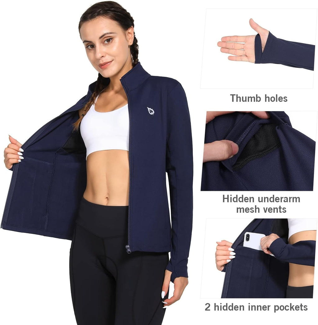 baleaf Women's Fleece Running Jacket Winter Gear Water Resistant Cycling