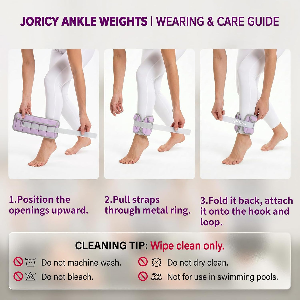 Adjustable Ankle Weights for Women Men A Pair of 1-3/4/5/6/8/10/20LBS