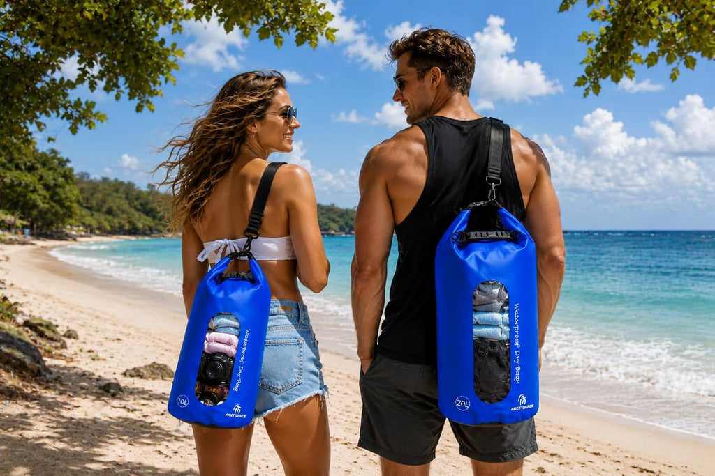 Freegrace Waterproof Dry Bag with Double Zip-Lock, Fanny Pack & Phone Case