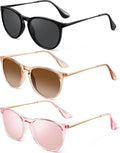 Polarized Round Sunglasses for Women Men with UV Protection