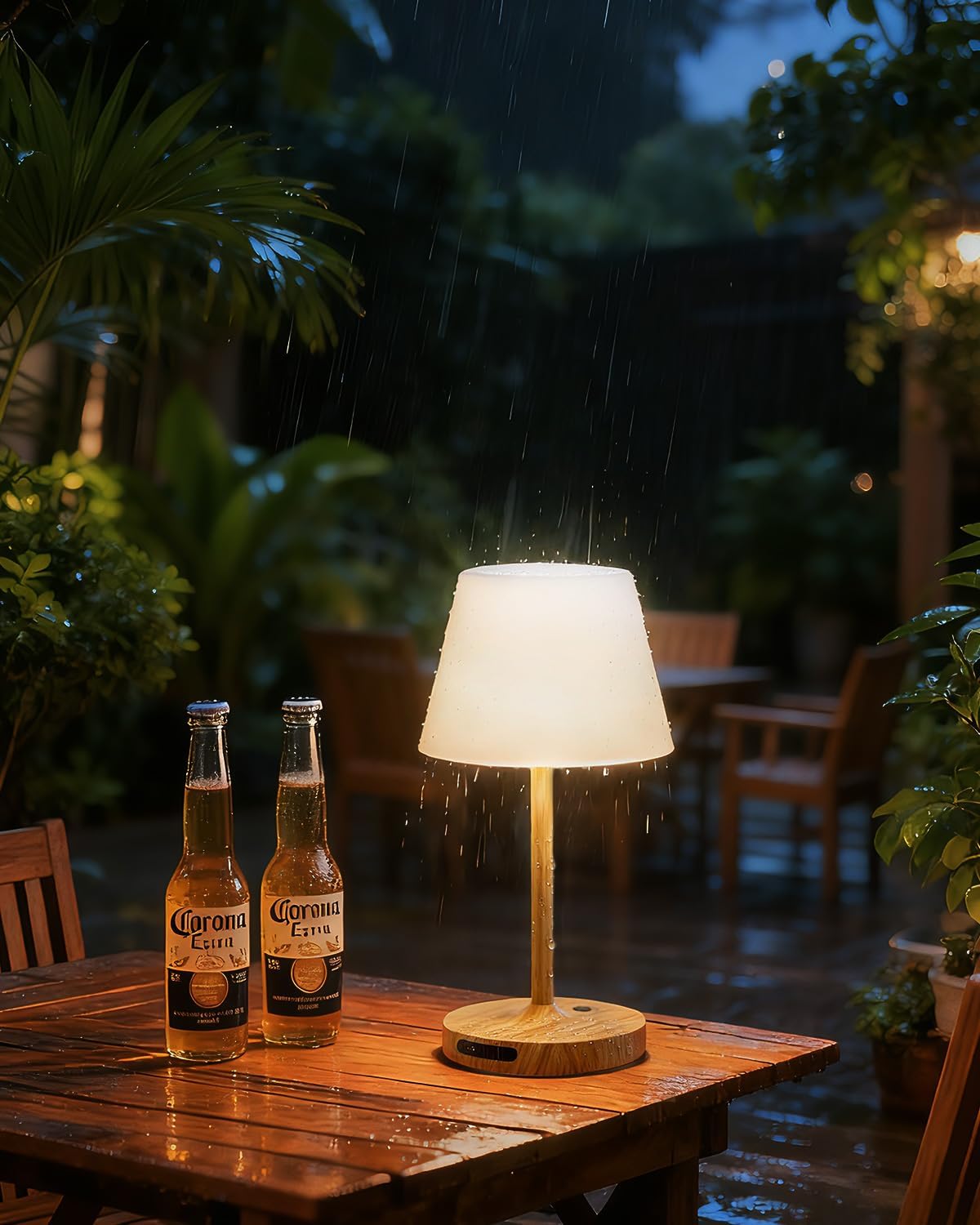SAIWEYA Outdoor Waterproof Shower Lamp, 5200mAh Rechargeable Bathroom Lamp