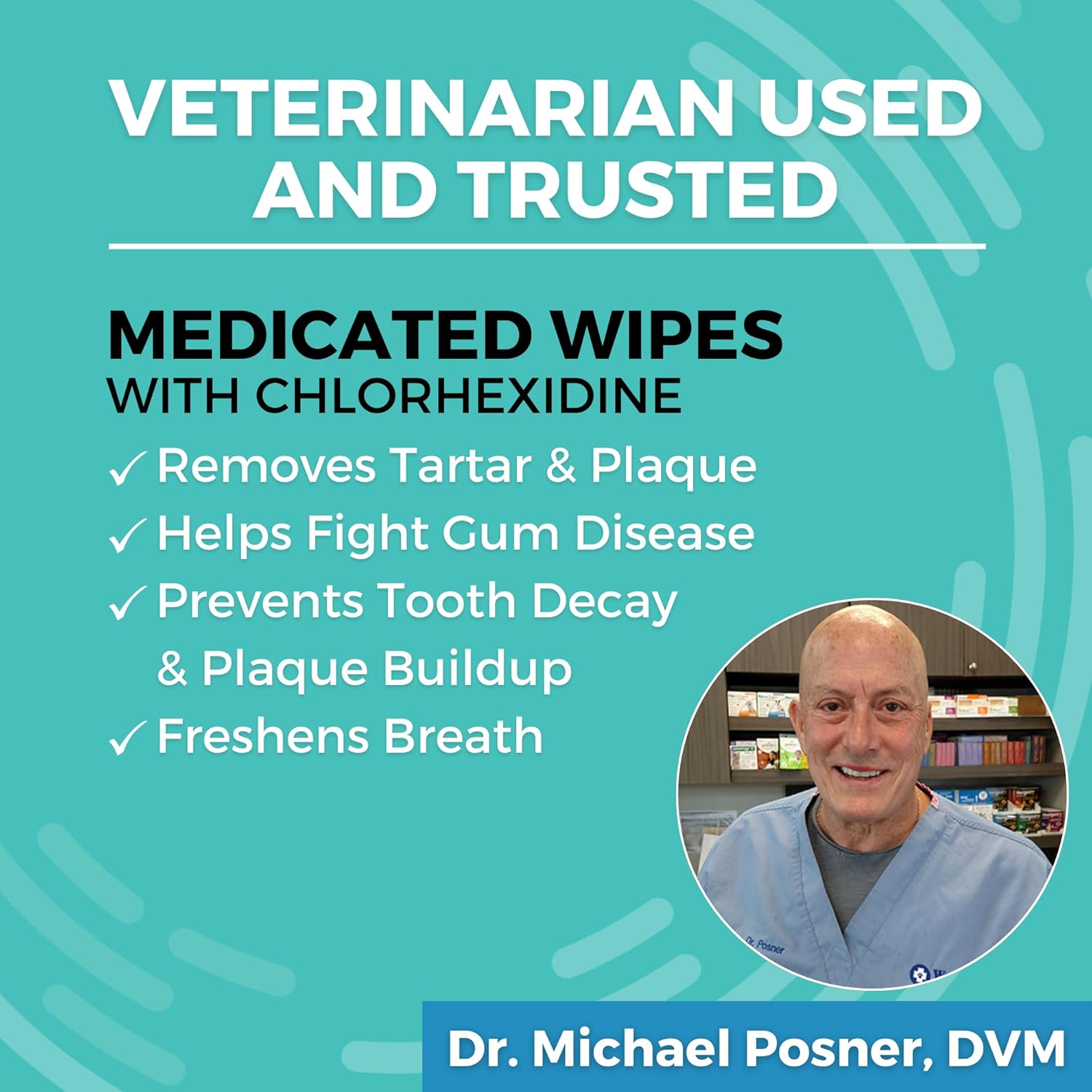 Nootie Medicated Dental Finger Wipes for Dogs, Cleans Teeth and Freshens Breath Dog Dental Care - Prevents Plaque and Tartar Dog Oral Care, 80 Wipes