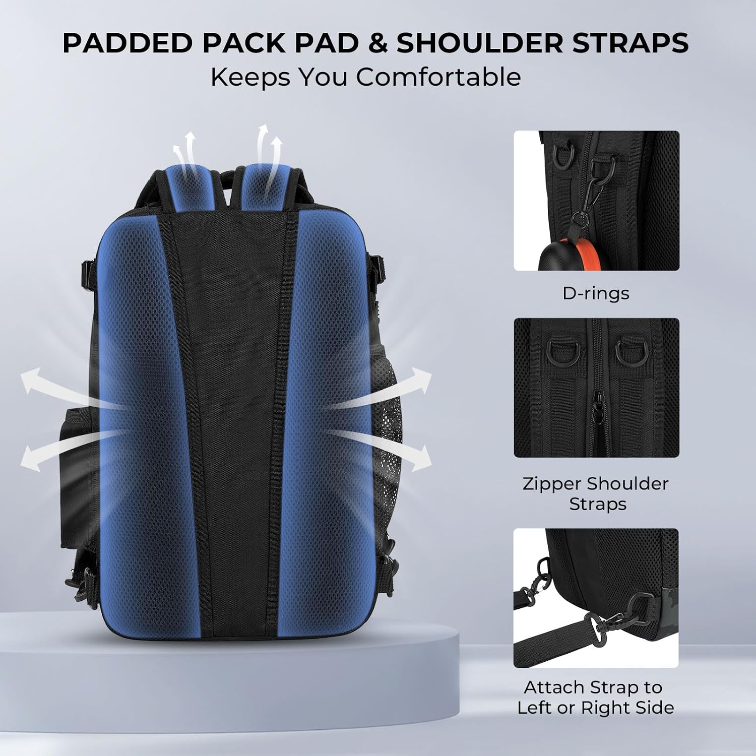 KastKing Blowbak Fishing Sling Bag, Fishing Backpack with Rod Holder