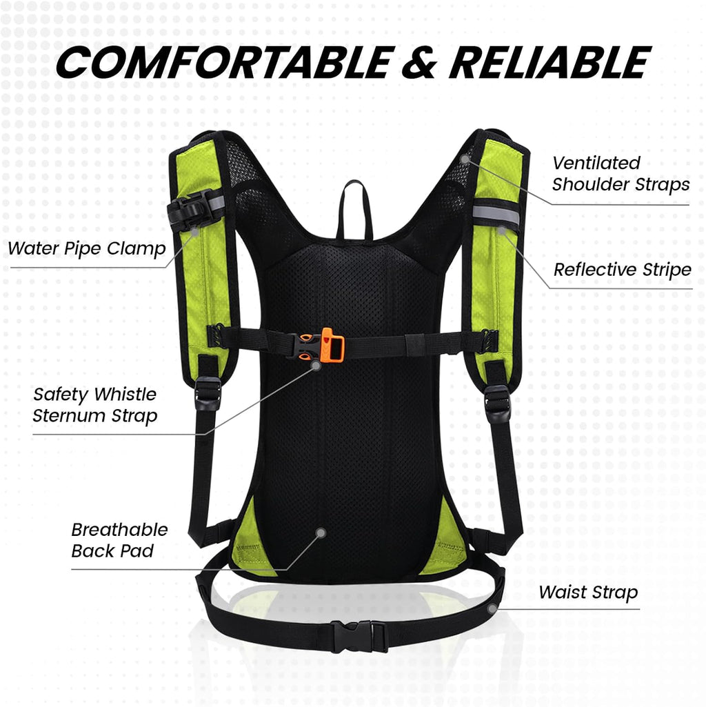 Nepest Hydration Pack Backpack with 2L Water Bladder Reflective Lightweight