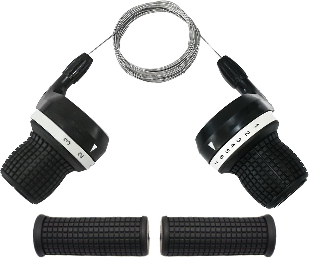 3x7 Speed Bike Shifter Set, 21 Speed Twist Grip Gear Shifters
