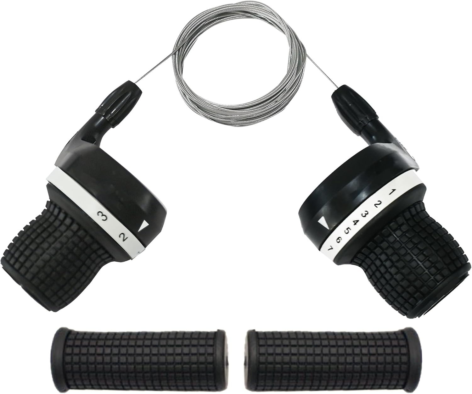 3x7 Speed Bike Shifter Set, 21 Speed Twist Grip Gear Shifters