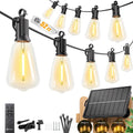 Brightown 52FT Solar String Lights Outdoor Waterproof, Up to 26Hrs Runtime