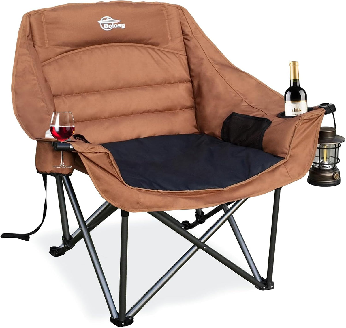 2 Pack Oversized Camping Chairs for Adults Heavy Duty Outdoor Camp Chair