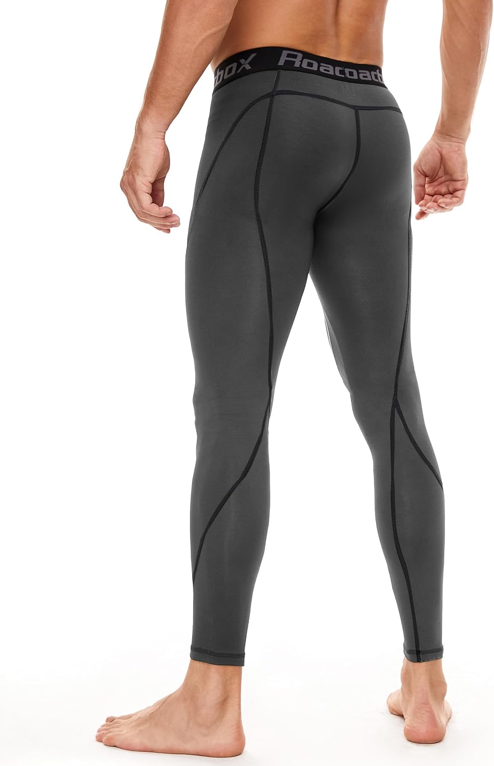 Roadbox 3 Pack Compression Pants Men, Performance Running Workout Leggings