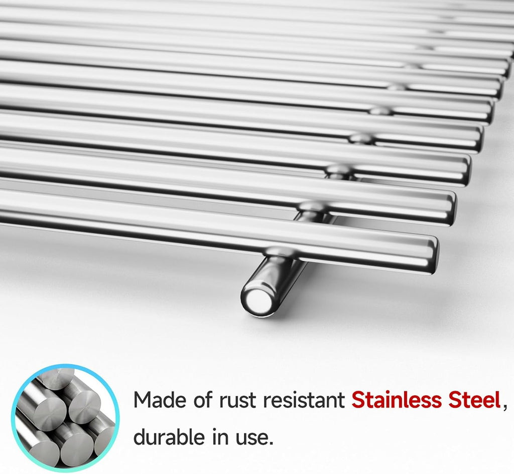 2pcs Stainless Steel Cooking Grill Grates for Weber, 19.5'' x 25.5''