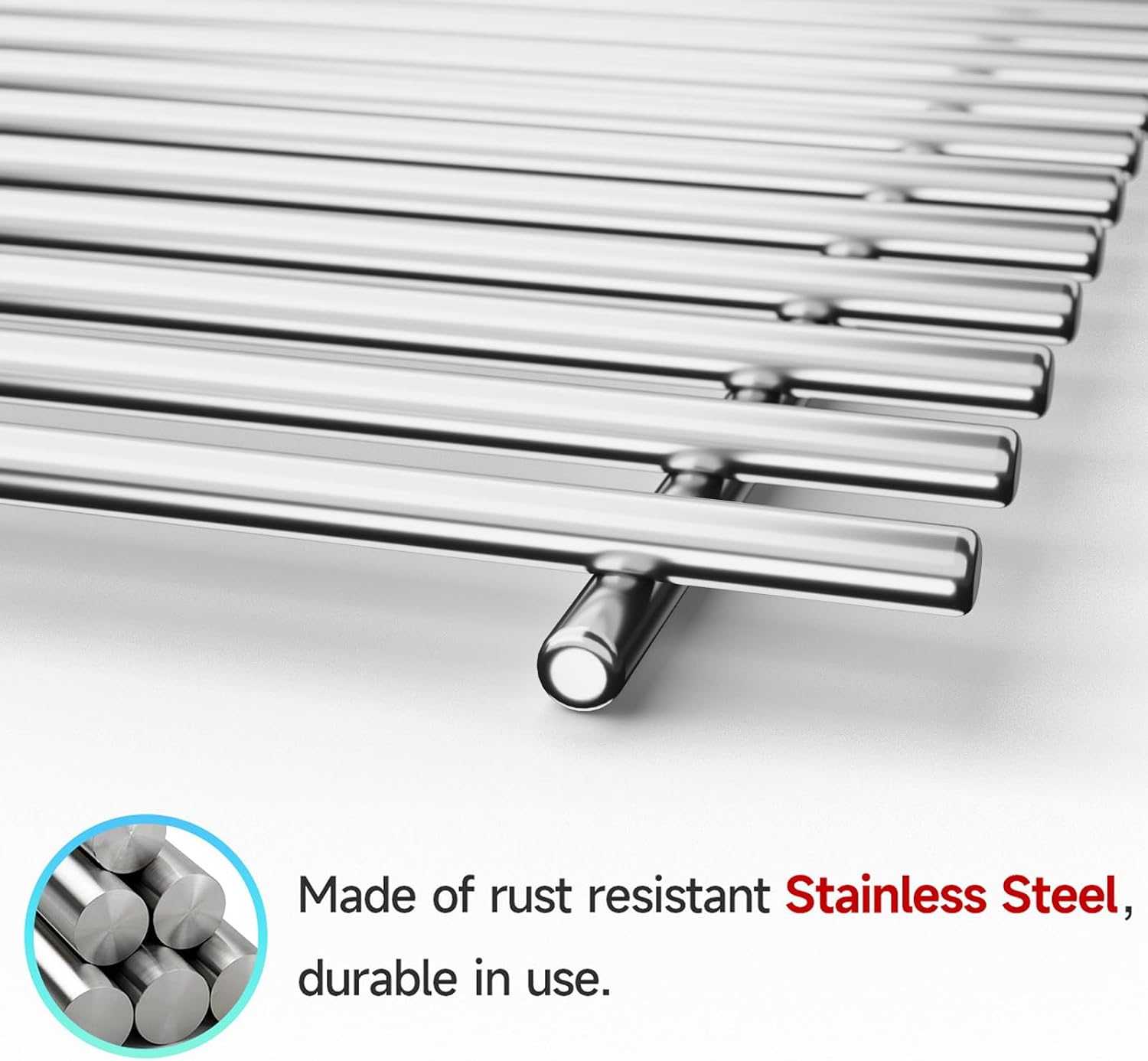2pcs Stainless Steel Cooking Grill Grates for Weber, 19.5'' x 25.5''