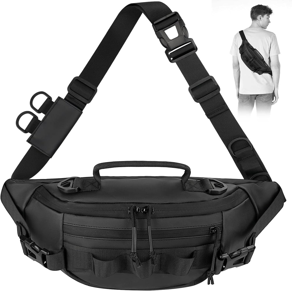 THKFISH Fishing Waist Pack - Waterproof Fanny Pack for Women & Men - Portable Sling Bag for Outdoor & Fly Fishing (ORANGE-LARGE)