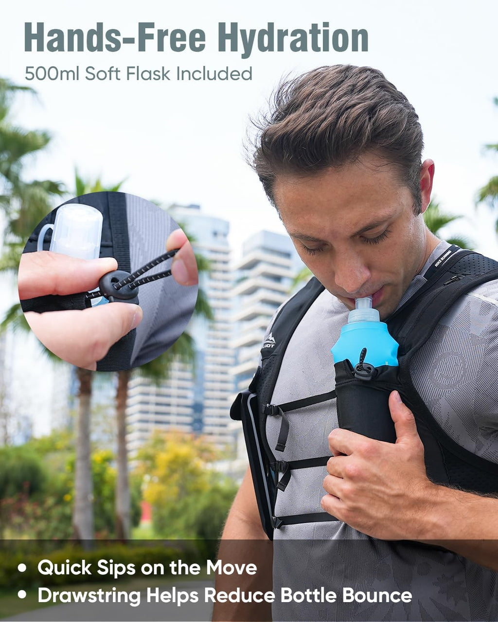 Zelvot Running Vest for Women Men, Touchscreen Phone Pocket