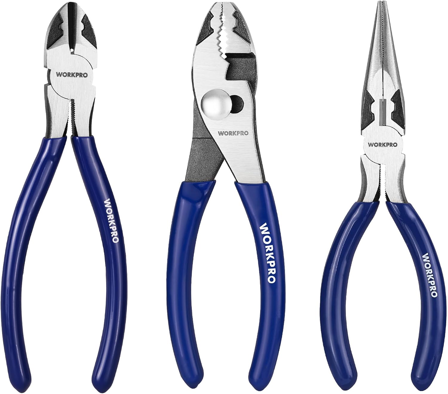 WORKPRO Pliers Set, 3-Piece Professional Pliers Tool Kit