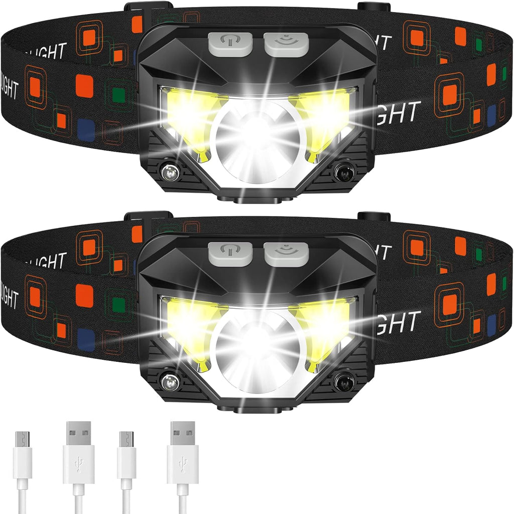 LHKNL Headlamp Flashlight, Lumen Bright Head Lamps LED Rechargeable Camping