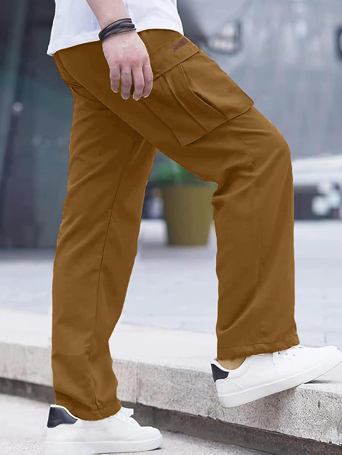Comdecevis Men's Casual Cargo Pants Tactical Work Pants with Pockets