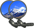 BriskMore Bike Mirrors,Bike Bar End Mirror, HD Glass Convex Lens Bicycle Rearview Mirror, Safe Cycling Rearview Mirror, Easy to Install