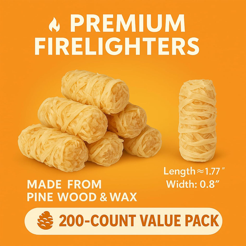 200 PCS Natural Wax & Sawdust Fire Starters