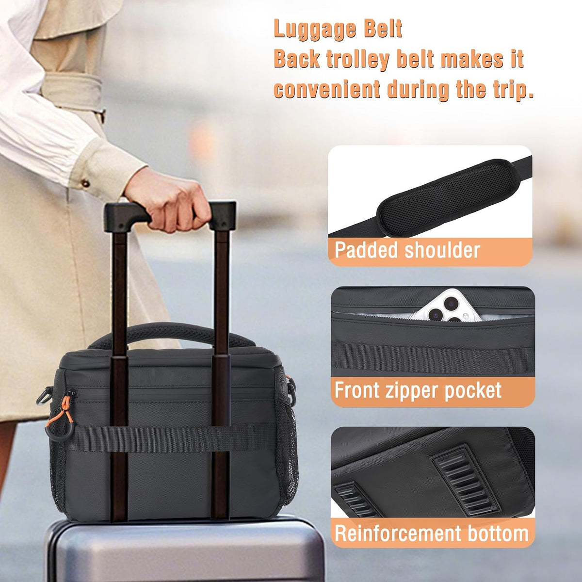 MOSISO Small Camera Bag for Photographers, Camera Shoulder Bags, Black